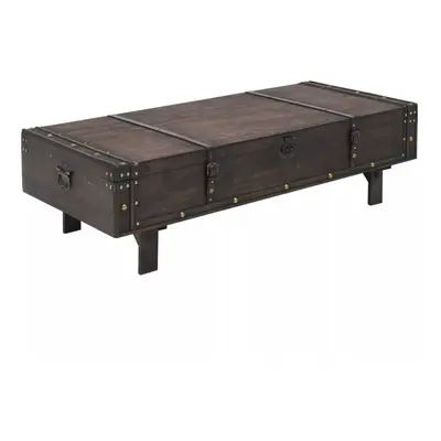 vidaXL Solid Wood Coffee Table Vintage Style 120x55x35cm Home Furniture Chest