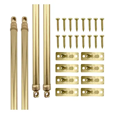 Amazing Drapery Hardware Swivel Sash Curtain Rods with Brass Finish Set of (Hardware Included) -