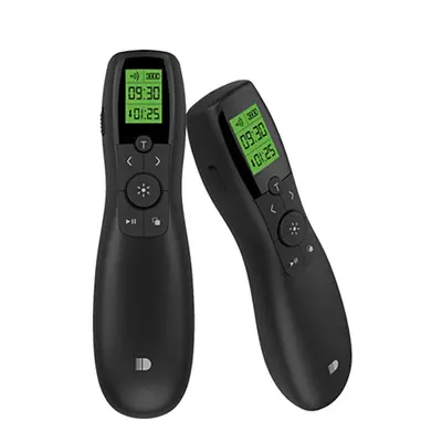 Doosl DSIT023C 2.4G Wireless Green Laser Pointer Presenter with LCD Display Timer for PPT Presen