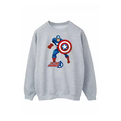 (3XL, Sports Grey) Captain America Unisex Adult The First Avenger Sweatshirt