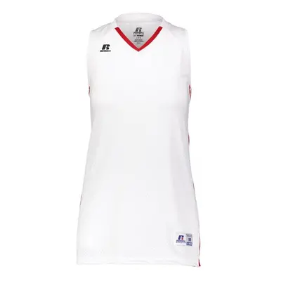 Russell 4B1VTX.WTR.XL Ladies Legacy Basketball Jersey, White & True Red - Extra Large