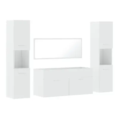 (high gloss white) vidaXL Bathroom Furniture Set Piece Cabinet Engineered Wood