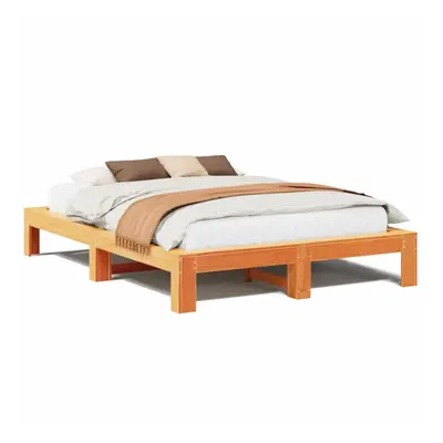 (wax brown, x cm) vidaXL Bed Frame without Mattress Bed Base Solid Wood Pine