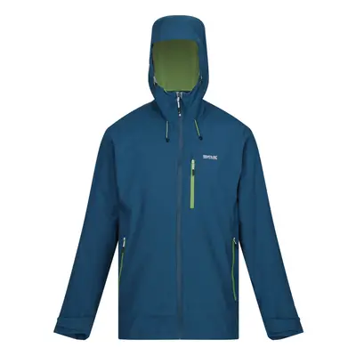 (S, Moroccan Blue/Piquant Green) Regatta Mens Okara Waterproof Jacket