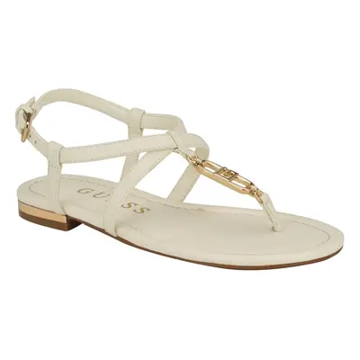 GUESS Women's MEAA Sandal Cream