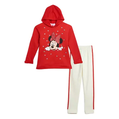 Disney Minnie Mouse Toddler Girls Hoodie and Pants Outfit Set Red 4T