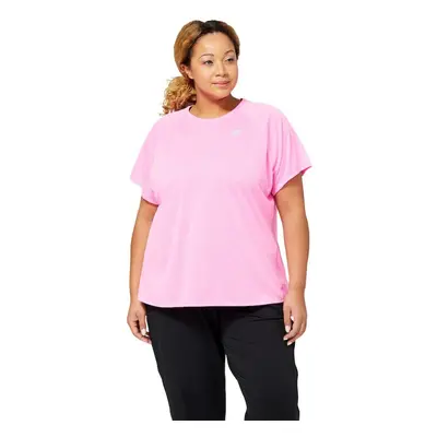 New Balance Women's Impact Run Short Sleeve Vibrant Pink Heather 3X