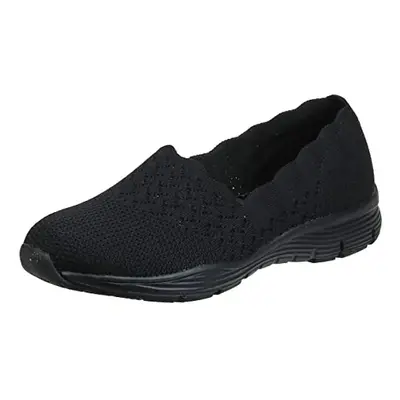 Skechers womens Seager - Stat Loafer Black/Black US