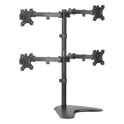 VIVO Quad to inch Monitor Free-Standing Mount Fully Adjustable Desk Stand Holds Flat or Curved D