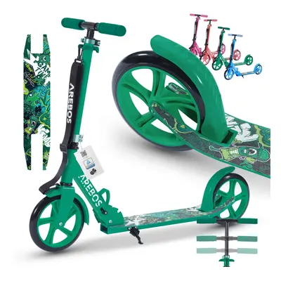 AREBOS kick scooter city scooter kids scooter adult scooter green