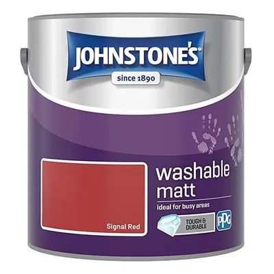 Johnstones Washable Matt Wall Emulsion Paint 2.5l Signal Red