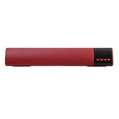 (Red) Wireless TV Bluetooth Sound Bar Home Theater Subwoofer Mini Soundbar Speaker 3D Sound Effe