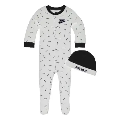 Nike Baby Coverall & Hat Piece Set (White(56F266-001)/Black Mon