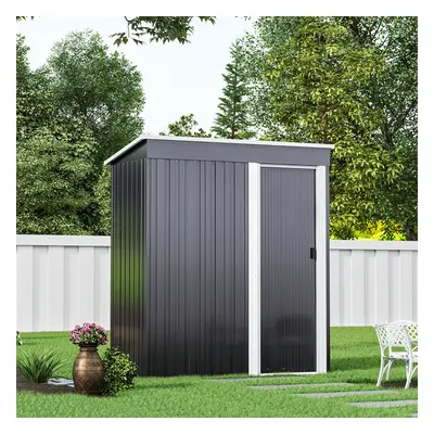 5ft x3ft Black Metal Garden Shed Garden Storage