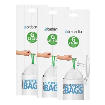 Brabantia Size G Litre Bin Liners (20 Bags per Roll) PACK OF