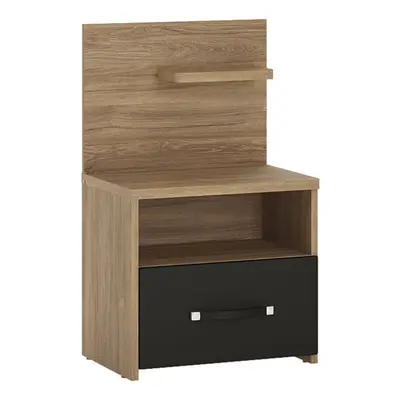 1 drawer bedside with open shelf (RH)