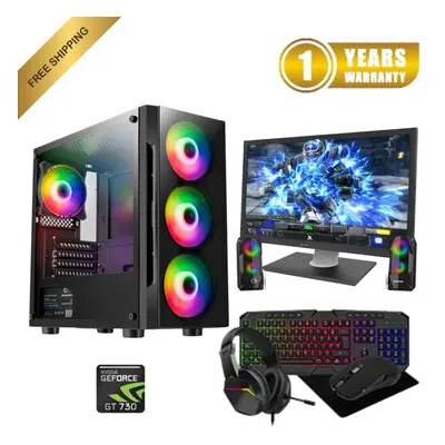 22in Fast Gaming PC Bundle Core i5 16GB RAM 1TB & 128GB SSD 4GB GT730