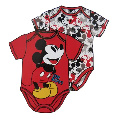 Disney Mickey Mouse Oh Boy Pack Bodysuits Baby Infant Months Red