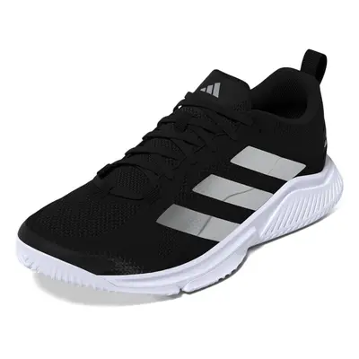 adidas Women's Court Team Bounce 2.0 Indoor Sneaker Black/Silver Meta