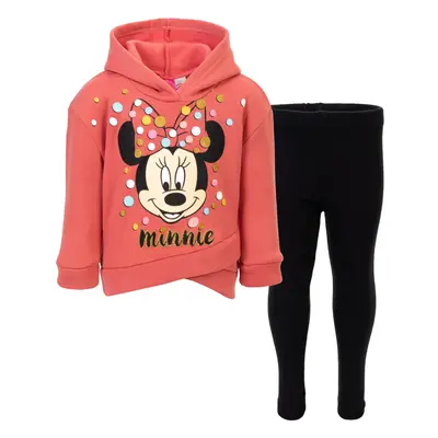 Disney Minnie Mouse Infant Baby Girls Fleece Hoodie & Leggings Faded R