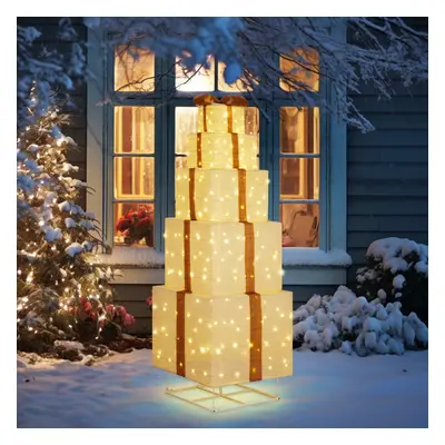 6FT Giant Christmas Lighted Pop-up Gift Boxes Decorations for Holiday Party Yard