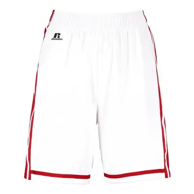 Russell 4B2VTX.WTR.S Ladies Legacy Basketball Shorts, White & True Red - Small