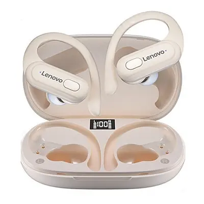 (Beige) Bluetooth 5.3 Earphone True Wireless Sports Headphones Touch TWS With Mic Noise Reductio