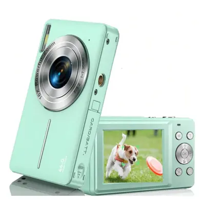 (Green) FHD 1080P Digital Camera, 44MP Point And Shoot, 16X Zoom, Anti-Shake, Vlogging