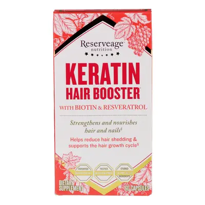 ReserveAge Nutrition, Keratin Hair Booster with Biotin & Resveratrol, Capsules