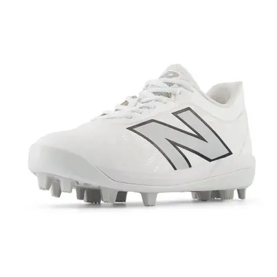 New Balance Boy's V7 Rubber-Molded Baseball Shoe Optic White/Rai