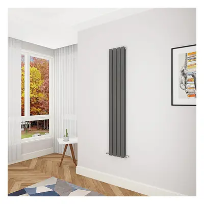 (1600x272mm Double) Vertical flat radiator anthracite all sizes