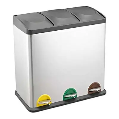 EVRE Recycling Bin with Lid/60 Litre Capacity /3 Compartments(3x20L)