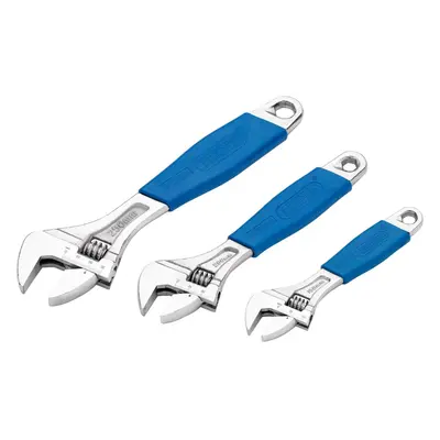 88598 3-Piece Soft-Grip Adjustable Wrench Set , Blue