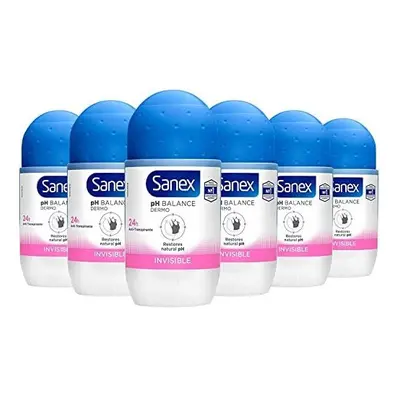 SANEX DERMO Invisible Deodorant Roll-on Women For All Skin Types ml Pack of