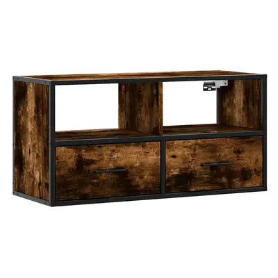 (smoked oak, x x 39.5 cm) vidaXL TV Cabinet TV Stand Media Cabinet TV Unit Engineered Wood and M