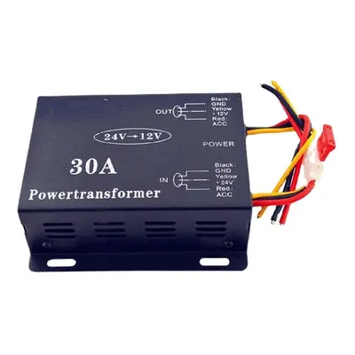 (30A) Vehicle Car DC 24V to 12V 6A 10A 15A 20A 30A Power Supply Transformer Converter