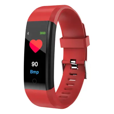 (Red) 0.96 Inch TFT Color Display Smart Bracelet Heart Rate Blood Pressure Monitor Sport Watch