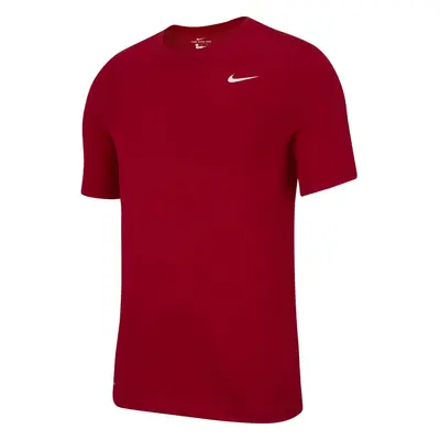 Nike Men's Dry Tee Drifit Cotton Crew Solid Gym Red/White Medium