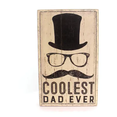 Home Decor COOLEST DAD BOX SIGN Wood Father's Day