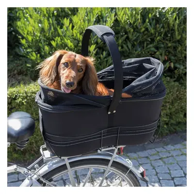 TRIXIE Rear Bicycle Basket for Pets 29x49x60cm Black Bicycle Tote Pet Carrier