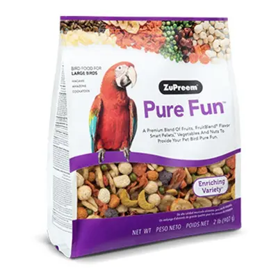 Zupreem Pure Fun Large Parrots Food, Flavor Pellets Bird Food, Naturally Flavored, - g