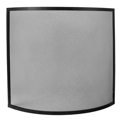 (Black) Buckton Fire Screen Guard Fireplace Accessory