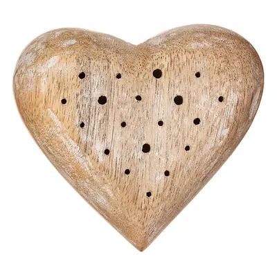 Sass & Belle Mango Wood Heart Dried Flower Holder Block