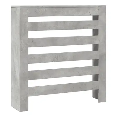 vidaXL Radiator Cover Heater Cover Slat Cabinet Concrete Grey Engineered Wood