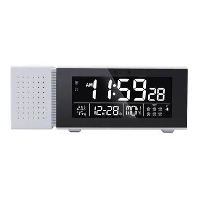 (White) Multi-function Sound and Light Digital Alarm Clock Home Night Light IR Human Body Induct