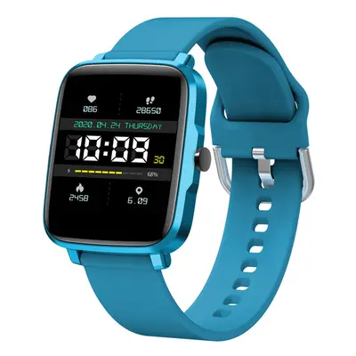 (Blue) 1.54 inch IPS 2.5D Curved Screen BT5.0 Body Temperature Measurement Heart Rate Blood Pres