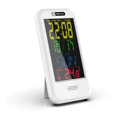 (Type2) LCD Color Screen Digital Clock Electronic Alarm Clock with Countdown Temperature Clock