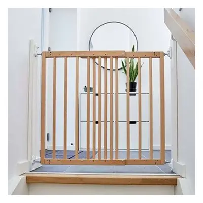 BabyDan Safety Gate Beech Baby Toddler Secure Wall-Mounted Stair Doorway