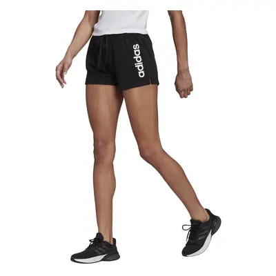 adidas Women's Essentials Slim Logo Shorts Core Black/White 3X