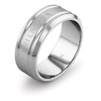 Tommy Hilfiger Jewelry Men's Stainless Steel Ring with Branded Details